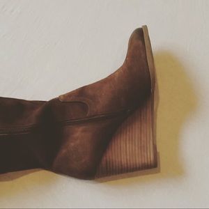 Franco sarto zip up tall wedge heel boot size 7